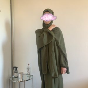 Abaya voile intégré